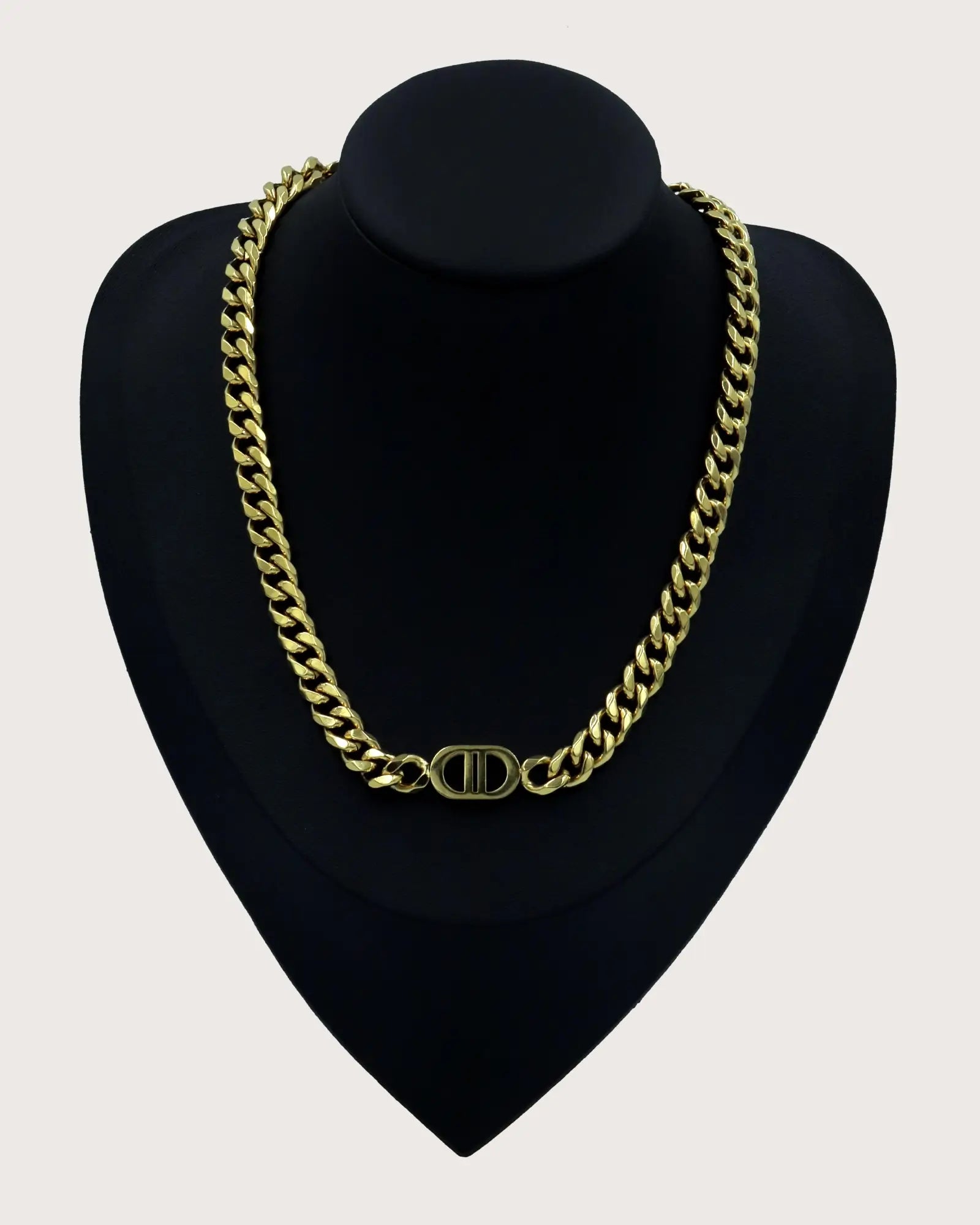 Gold Plated Letter D Chain Necklace for Women, Vintage, Hip Hop,