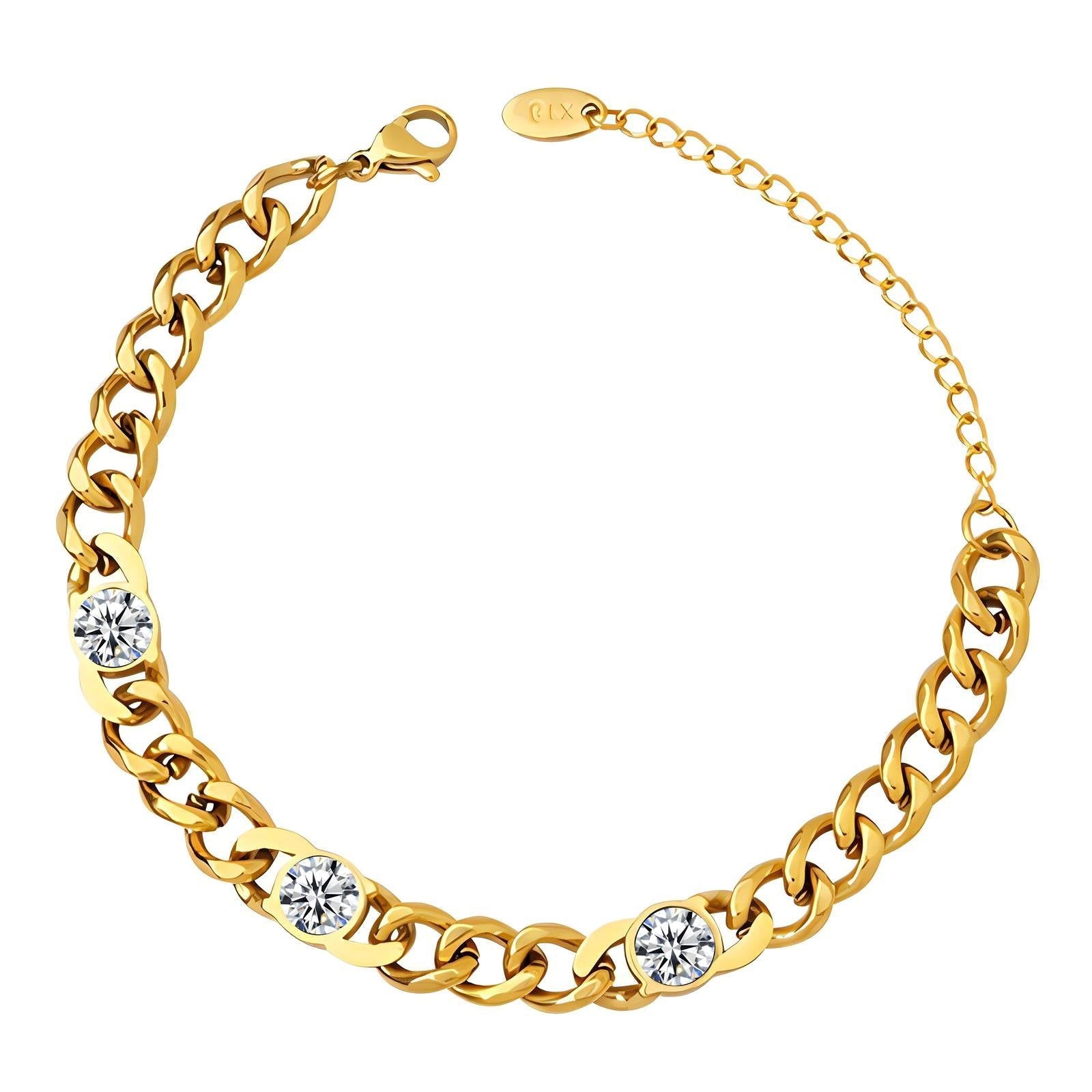 18K gold plated Stainless steel bracelet, Intensity - Kaaf Creations 