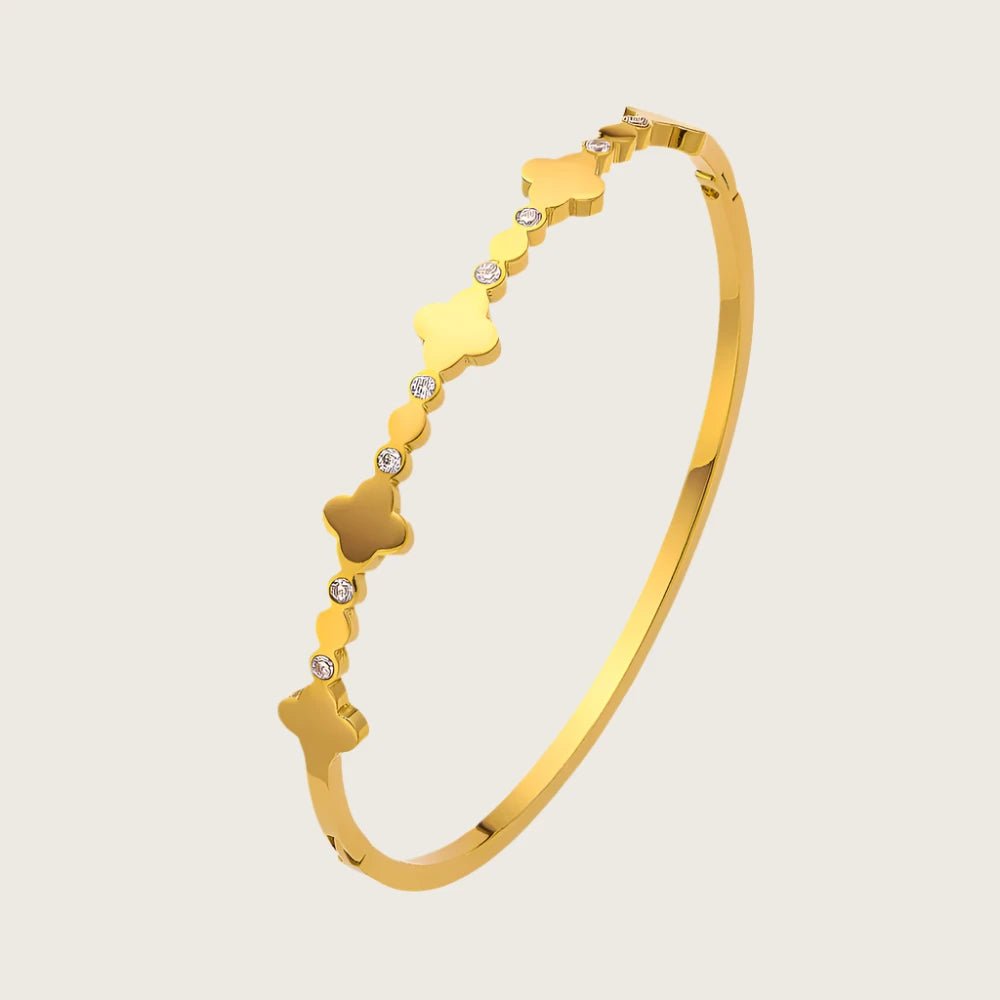 18K Gold Plated Stainless Steel Bracelet with Micro-Diamonds for women and girls Kaaf Creations