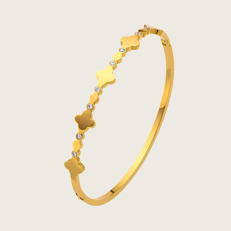 18k gold plated stainless stee bracelet with micro diamonds for women and girls kaaf creations 