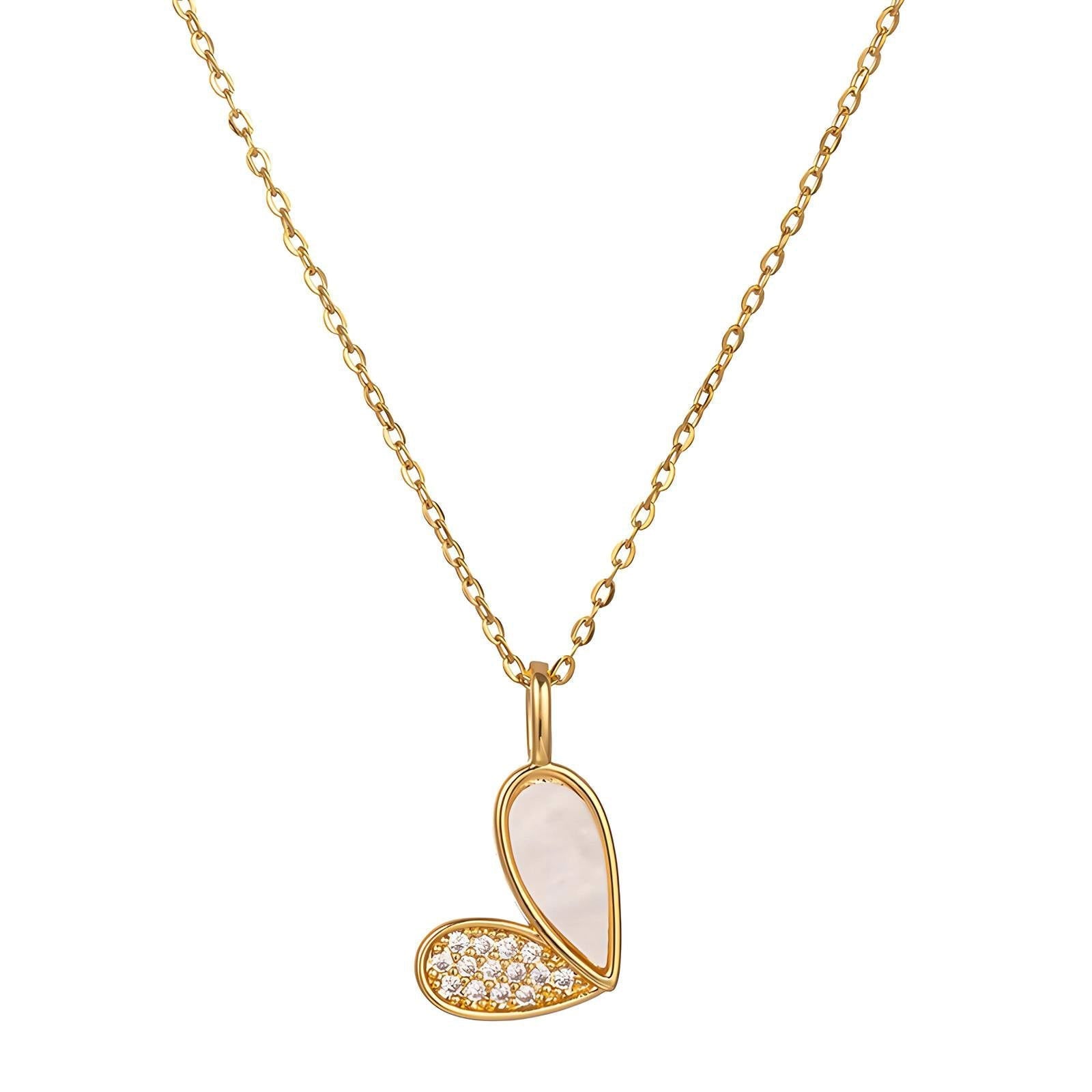 18K gold plated Stainless steel Heart necklace for women and girls, Intensity, Kaaf