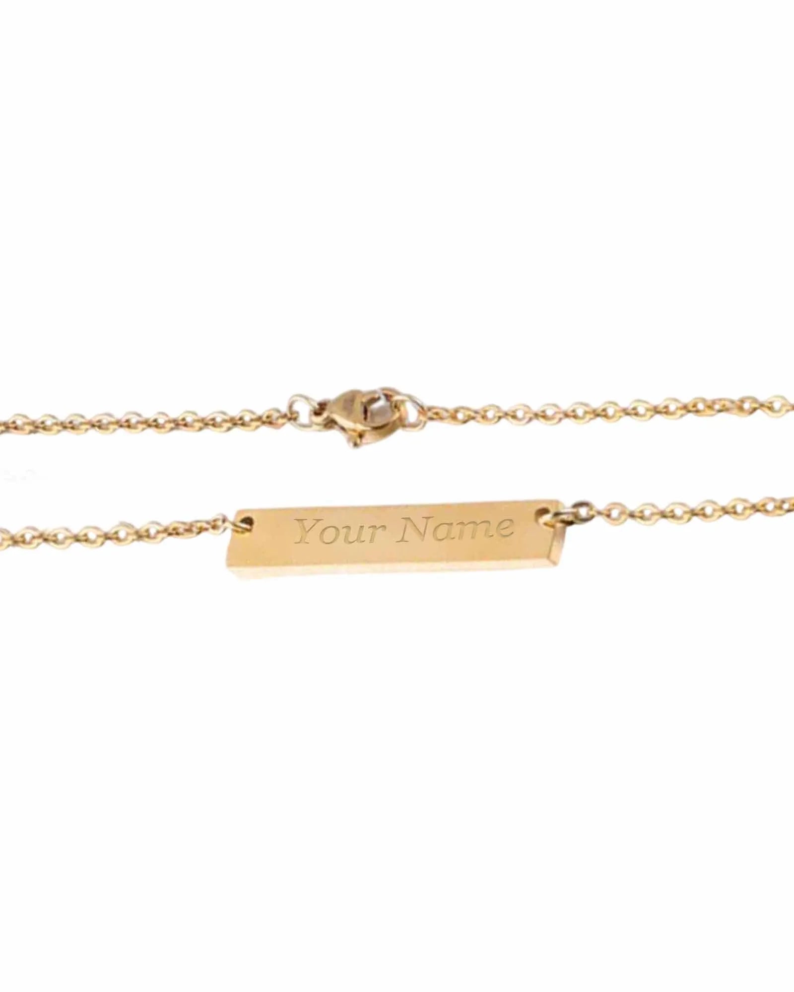 Stainless Steel Name Bar Necklace