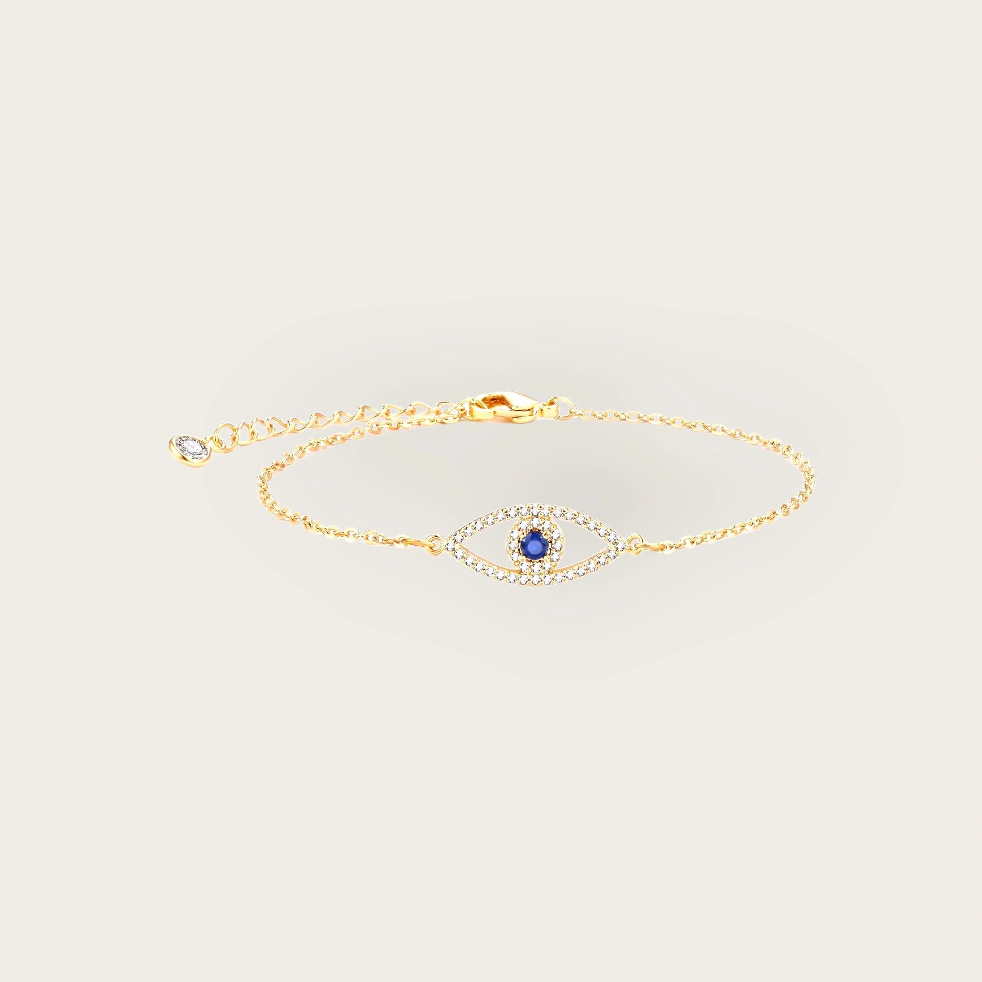 18K gold plated Stainless steel  Evil Eye bracelet, Intensity - Kaaf Creations 