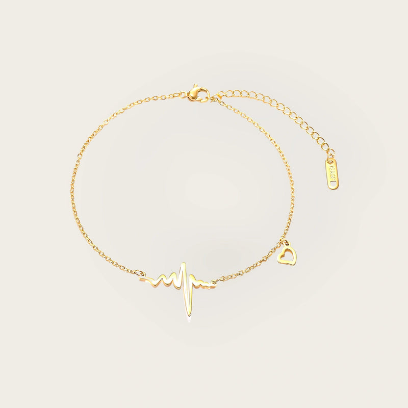 18K gold plated Stainless steel  Hearts bracelet, Intensity - Kaaf Creations 