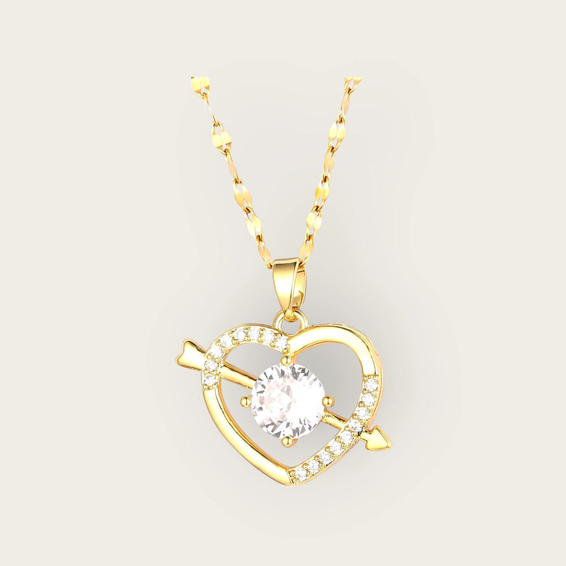 18K gold plated Stainless steel  Hearts necklace, Intensity - Kaaf Creations 