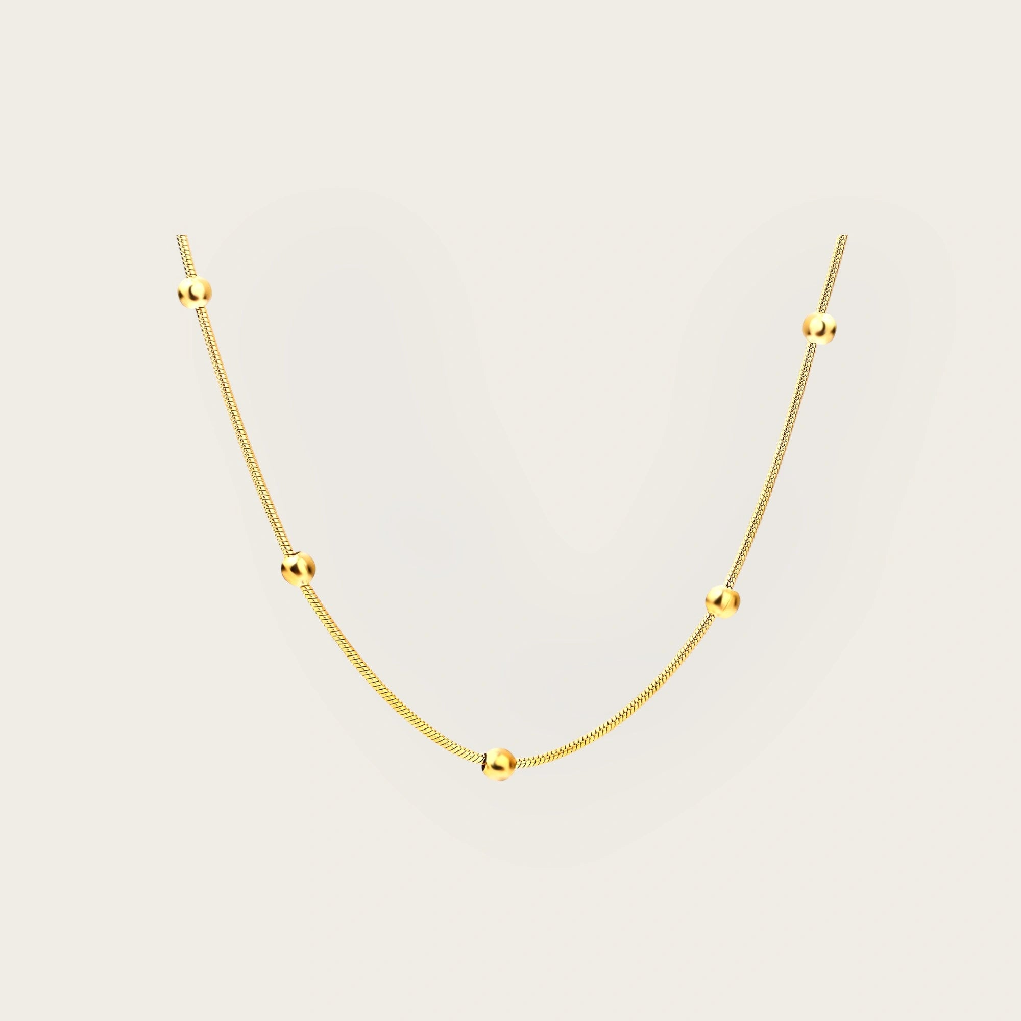 18K gold plated Stainless steel necklace, Intensity - Kaaf Creations 