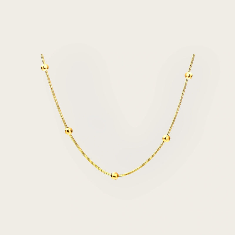 18K gold plated Stainless steel necklace, Intensity - Kaaf Creations 