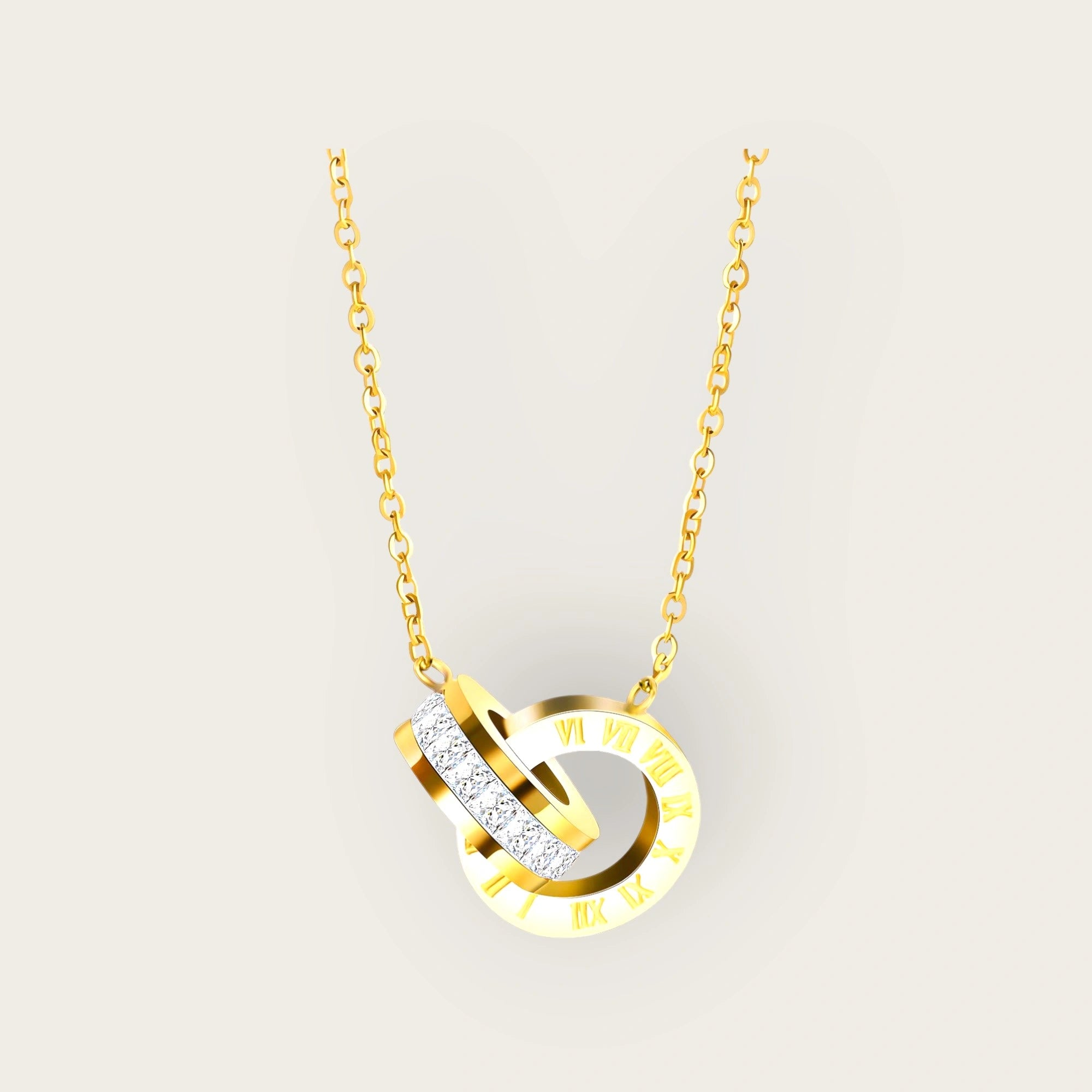 18K gold plated Stainless steel necklace, Intensity - Kaaf Creations 