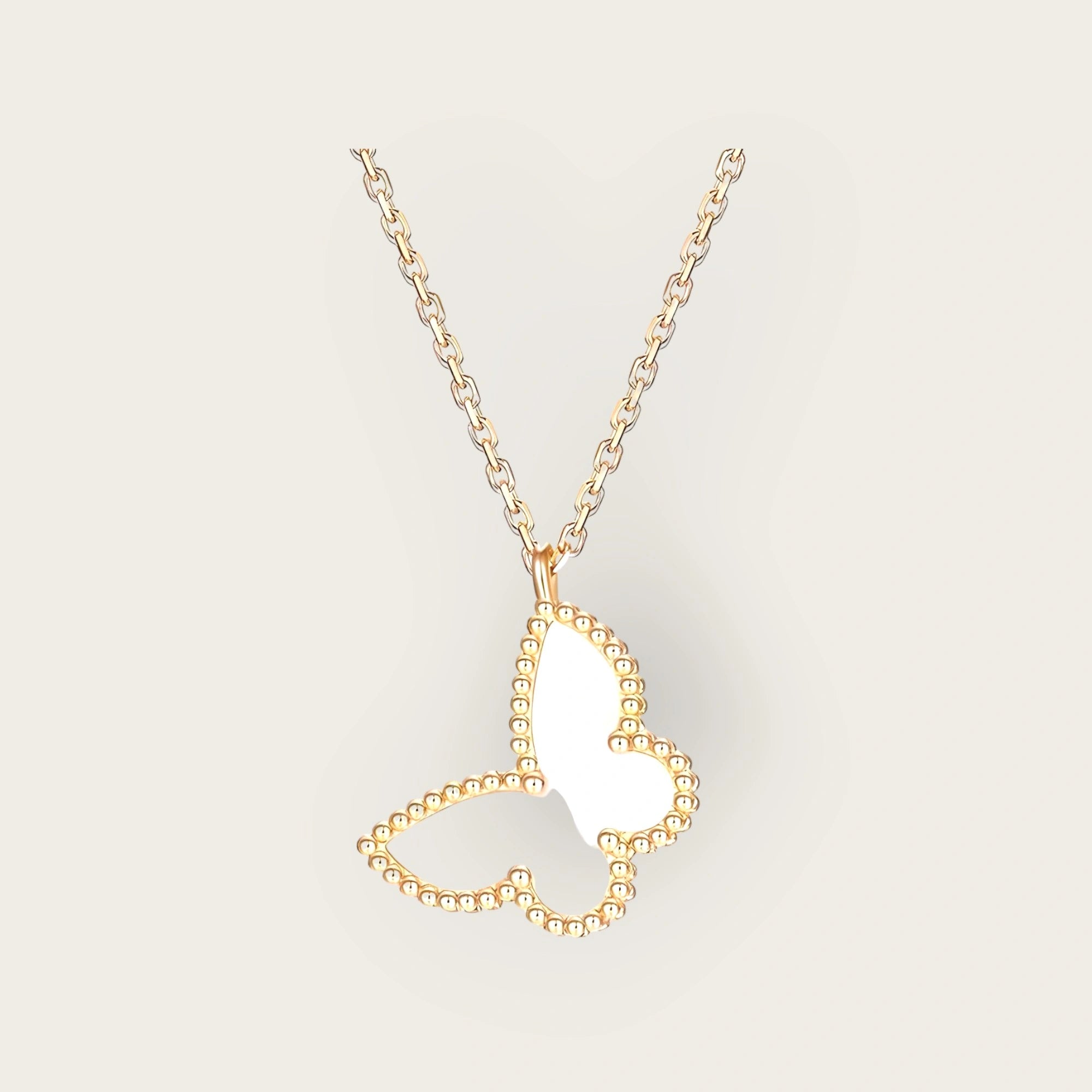 18K Gold Plated Stainless Steel "Butterfly" Necklace for Women, Intensity Kaaf