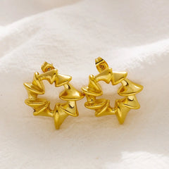 18k Gold Plated Stainless Steel Earrings for Women and Girls.