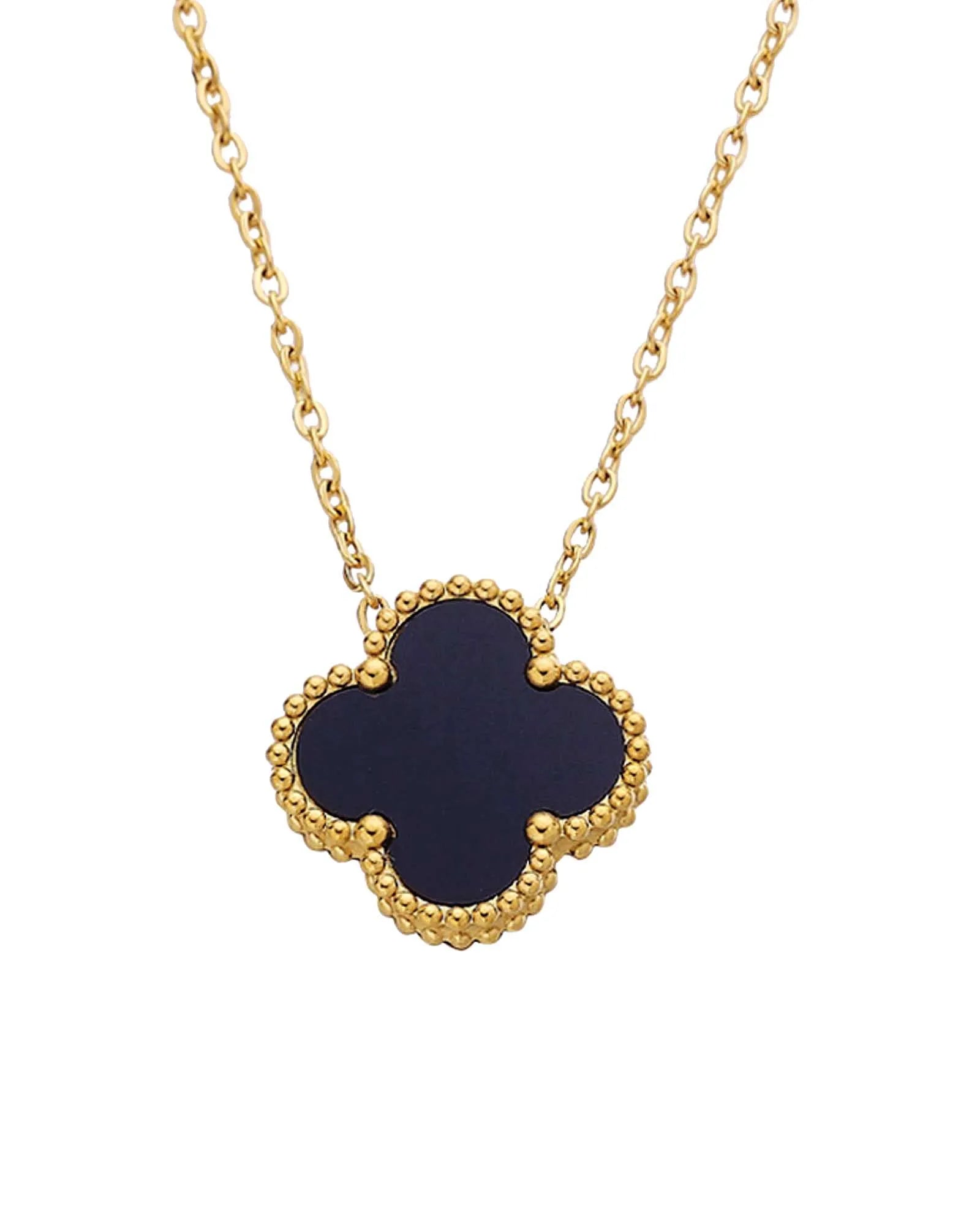 18k Gold Plated Clover Pendant Necklace assorted , 41+5 cm Chain, four leaf flower necklace Kaaf Creations