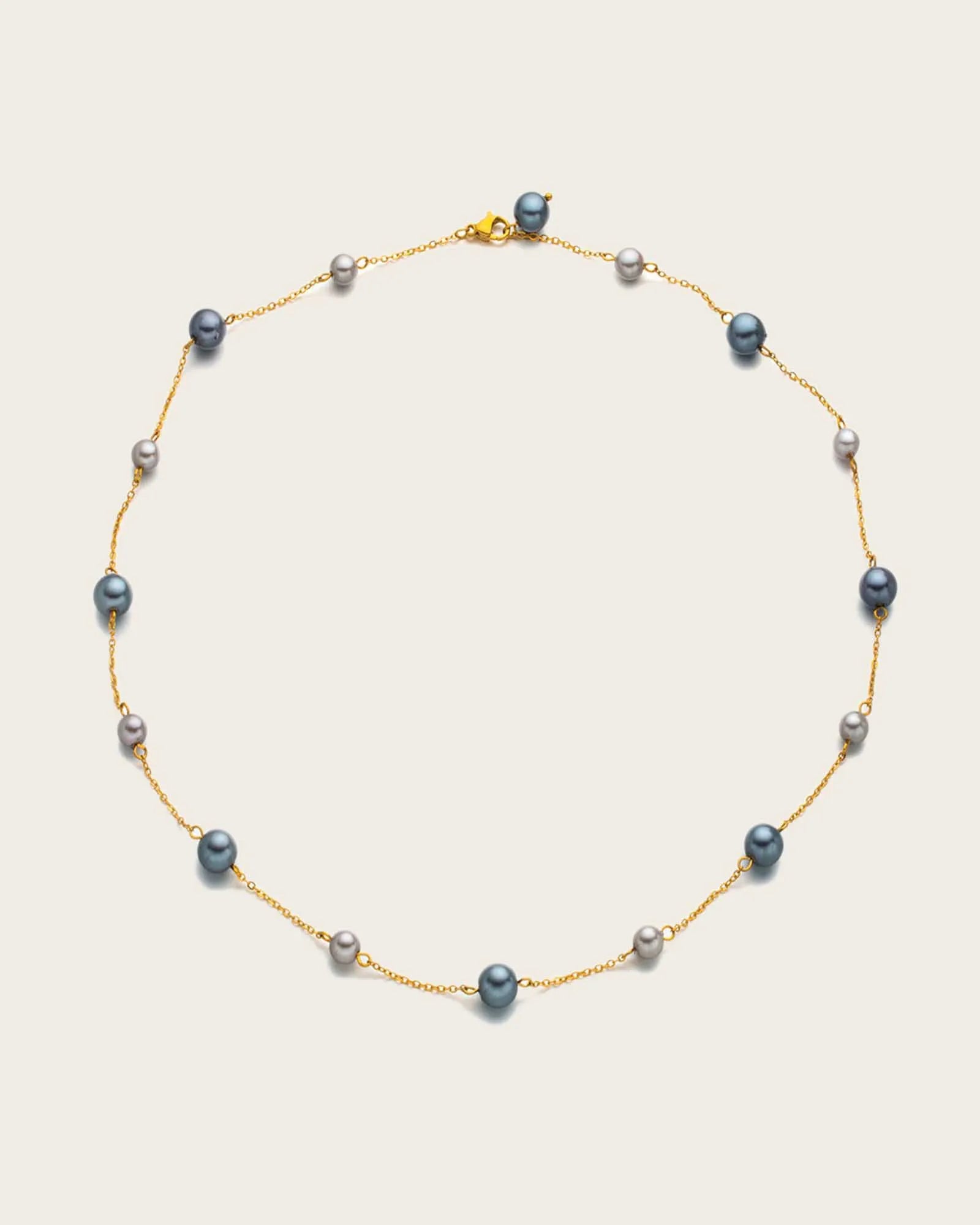 18k gold plated Stainless Steel Pearl Necklace, size 53 cm, for women and girls Kaaf Creations