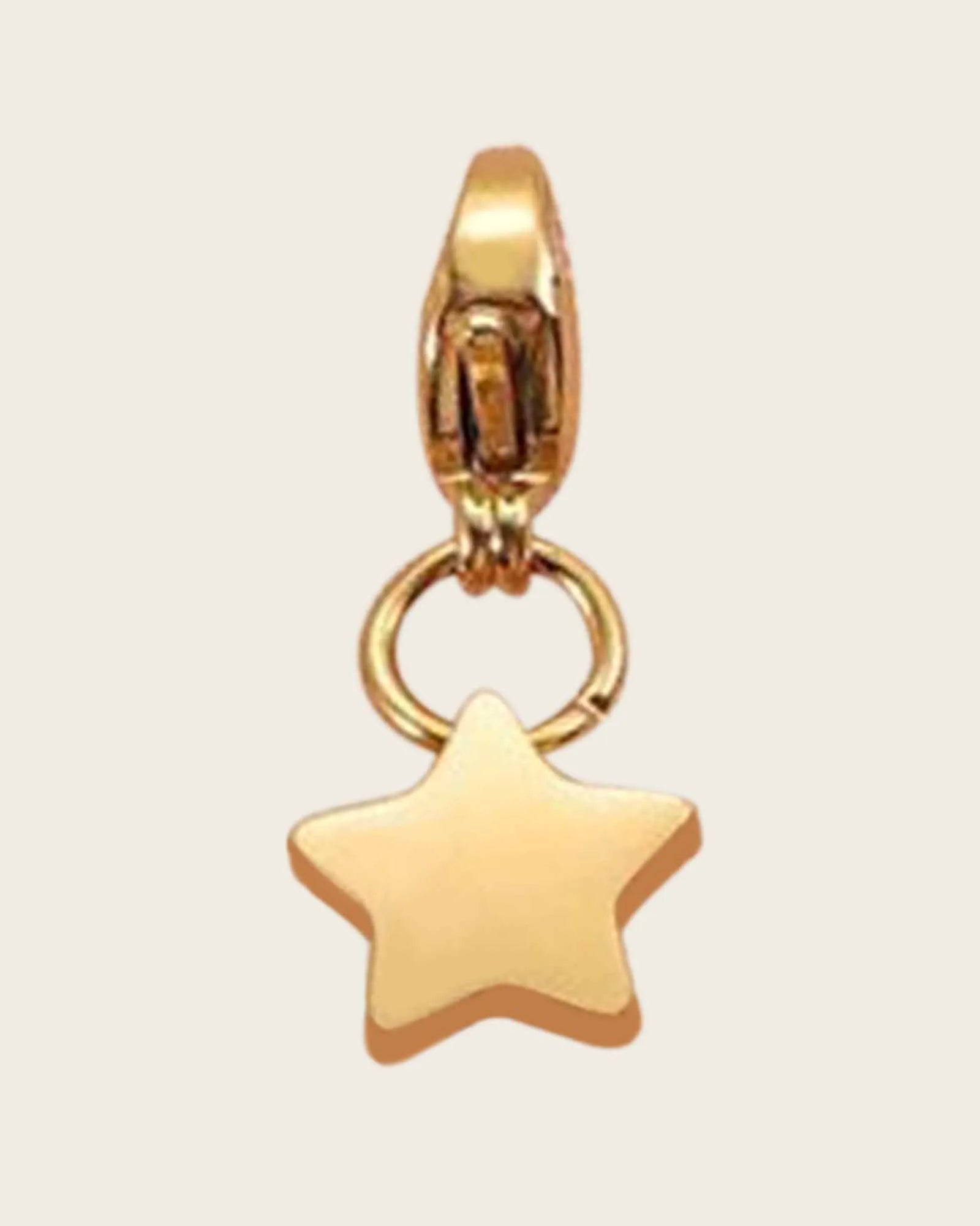 18K Gold Plated Stainless Steel, Star Charm Pendant